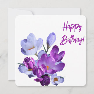Cartes Pour Fêtes Annuelles Joyeux Anniversaire joli violet floral belle amusa