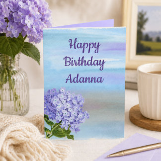 Cartes Pour Fêtes Annuelles Joyeux anniversaire mon amour lavande florale pour