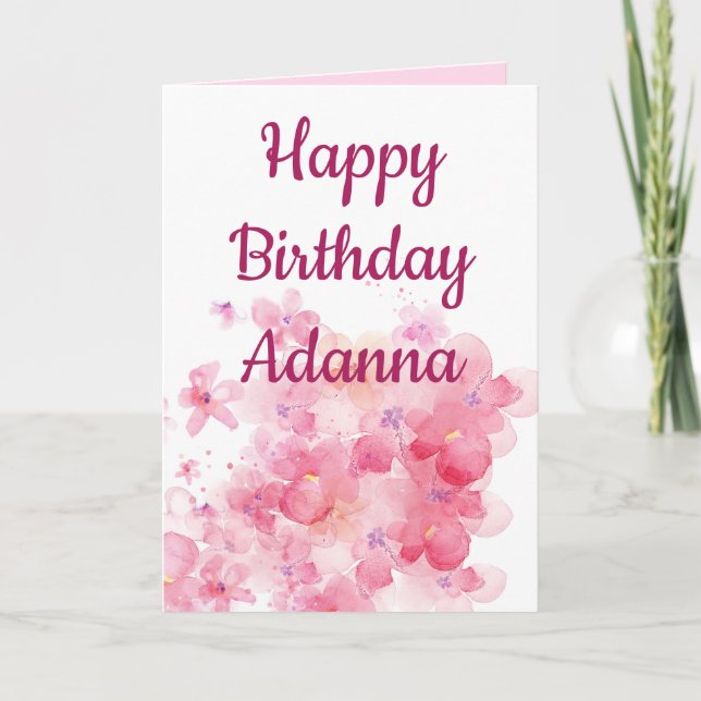 Cartes Pour Fêtes Annuelles Joyeux anniversaire mon amour rose floral (Devant)