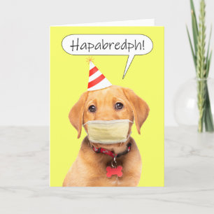 Cartes Pour Fêtes Annuelles Joyeux Anniversaire Muffled Parler Chiot dans le M