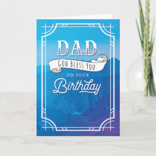 Cartes Pour Fêtes Annuelles Joyeux anniversaire papa Dieu vous bénisse pour vo