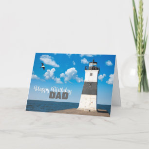 Cartes Pour Fêtes Annuelles Joyeux anniversaire papa phare Pittoresque Photogr