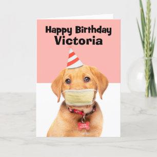 Cartes Pour Fêtes Annuelles Joyeux Anniversaire Personnalisé Nom Chiot dans Ma