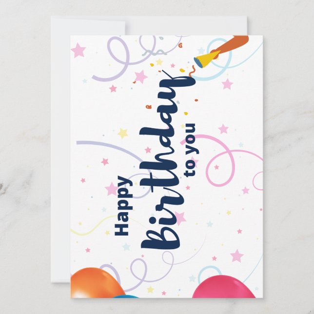 Cartes Pour Fêtes Annuelles Joyeux anniversaire pour vous (Devant)