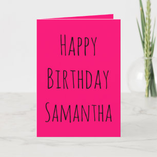 Cartes Pour Fêtes Annuelles Joyeux anniversaire rose et noir pour elle