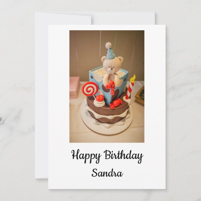 Cartes Pour Fêtes Annuelles Joyeux anniversaire Sandra (Devant)