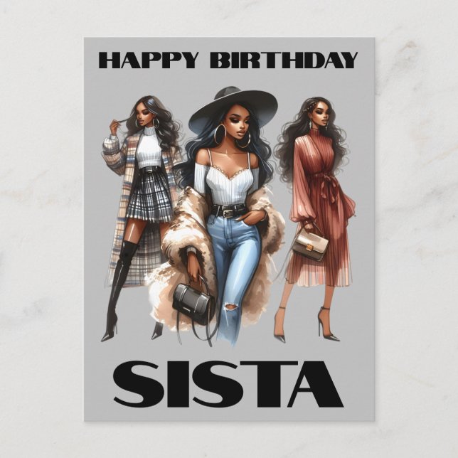 Cartes Pour Fêtes Annuelles Joyeux anniversaire Sista Black Girl Magic Melanin (Devant)