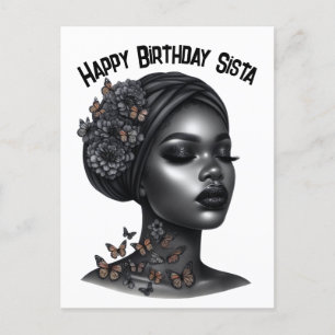 Cartes Pour Fêtes Annuelles Joyeux anniversaire Sista black girl magie melanin