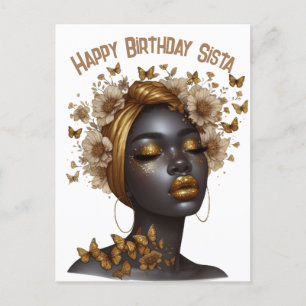 Cartes Pour Fêtes Annuelles Joyeux anniversaire Sista black girl magie melanin