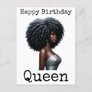 Cartes Pour Fêtes Annuelles Joyeux anniversaire Sista Melanin Femme Black Wome