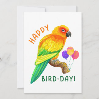 Cartes Pour Fêtes Annuelles Joyeux Anniversaire Soleil Conure Parrot Oiseau Am