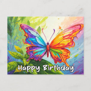Cartes Pour Fêtes Annuelles Joyeux Anniversaire Super mignon Papillon Doodle
