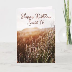 Cartes Pour Fêtes Annuelles Joyeux Anniversaire Sweet 16 - Rustic Birthday Car