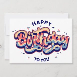 Cartes Pour Fêtes Annuelles #Joyeux anniversaire #TypographieArt #Anniversaire