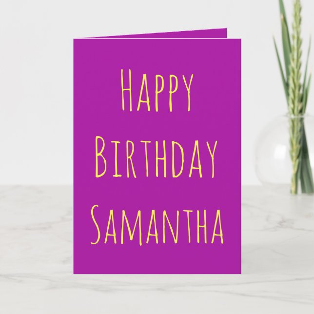 Cartes Pour Fêtes Annuelles Joyeux anniversaire violet or (Devant)
