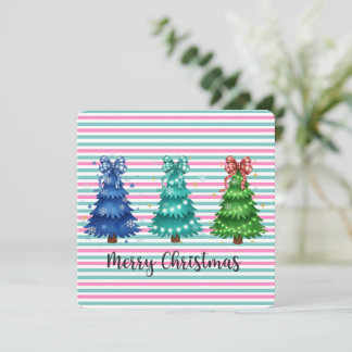 Cartes Pour Fêtes Annuelles Joyeux Arbre de Noël Message