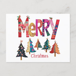 Cartes Pour Fêtes Annuelles Joyeux arbres de Noël