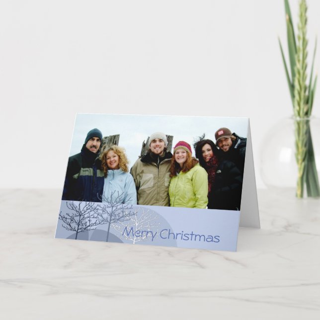 Cartes Pour Fêtes Annuelles Joyeux arbres de Noël - (Devant)