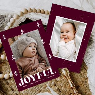 Cartes Pour Fêtes Annuelles Joyeux arbres Merlot 2 Photo