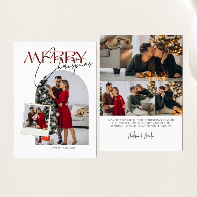 Cartes Pour Fêtes Annuelles Joyeux Arc de Noël Photo (Créateur téléchargé)