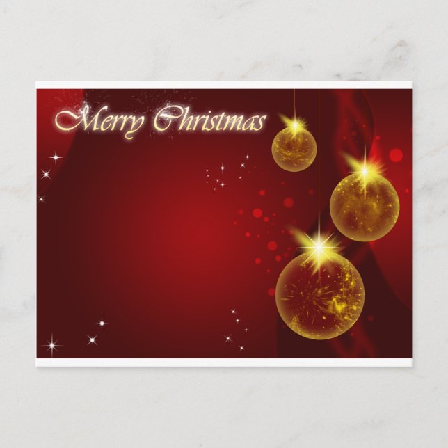 Cartes Pour Fêtes Annuelles Joyeux arrière - plan rouge de Noël (Devant)