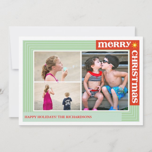 Cartes Pour Fêtes Annuelles Joyeux autour de x3 (Devant)