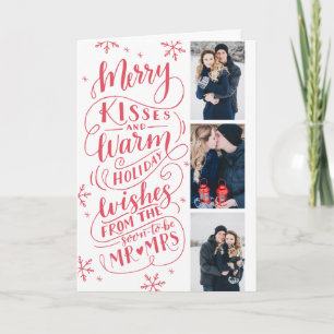 Cartes Pour Fêtes Annuelles Joyeux Baisers Chaleureux Souhaits Économisez Date