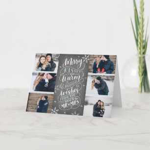 Cartes Pour Fêtes Annuelles Joyeux Baisers Chaleureux Souhaits Économisez Date