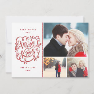 Cartes Pour Fêtes Annuelles Joyeux Baisers Joyeux Baisers Parties scintillant 