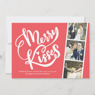 Cartes Pour Fêtes Annuelles Joyeux baisers Merci de Noël nouvellement marié