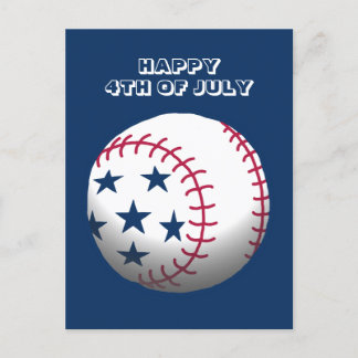 Cartes Pour Fêtes Annuelles Joyeux baseball 4 juillet
