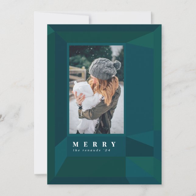 Cartes Pour Fêtes Annuelles joyeux bijou en pierre (Devant)