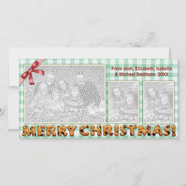 Cartes Pour Fêtes Annuelles Joyeux biscuits de Noël Nappe de Plaid (Devant)