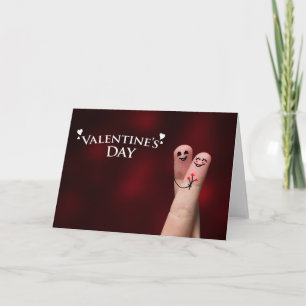 Cartes Pour Fêtes Annuelles Joyeux bras de doigt sur la Saint-Valentin