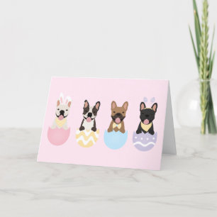 Cartes Pour Fêtes Annuelles Joyeux Bulldogs français de Pâques