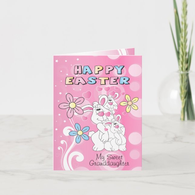 Cartes Pour Fêtes Annuelles Joyeux Bunny de Pâques (Devant)