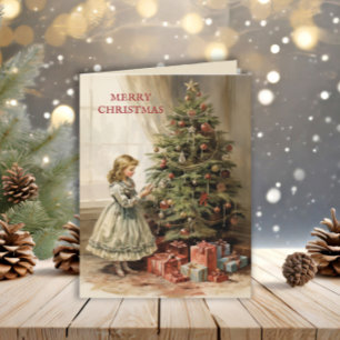 Cartes Pour Fêtes Annuelles Joyeux cadeau de Noël vintage