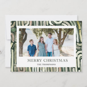 Cartes Pour Fêtes Annuelles Joyeux cadre Abstrait de couleur d'eau de Noël