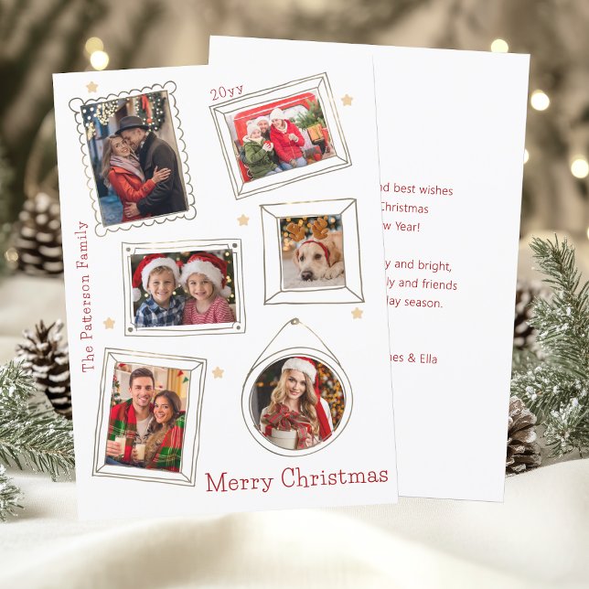 Cartes Pour Fêtes Annuelles Joyeux cadre de canicule de Noël Multi Photo (Créateur téléchargé)