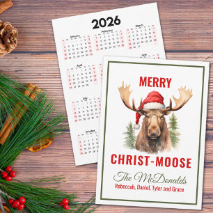 Cartes Pour Fêtes Annuelles Joyeux calendrier des orignaux de Noël de Christ-O