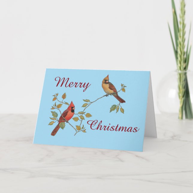 Cartes Pour Fêtes Annuelles Joyeux Cardinal de Noël (Devant)