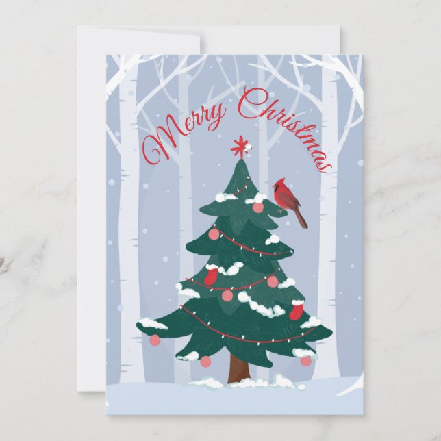 Cartes Pour Fêtes Annuelles Joyeux Cardinal de Noël (Devant)