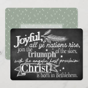Cartes Pour Fêtes Annuelles Joyeux   Chalkboard Typographie Apat Holiday Card