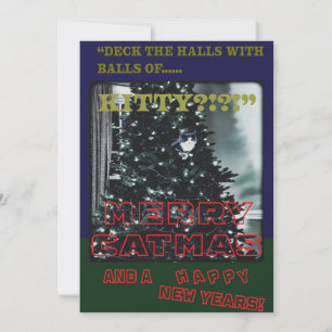 Cartes Pour Fêtes Annuelles Joyeux Chat Noël 