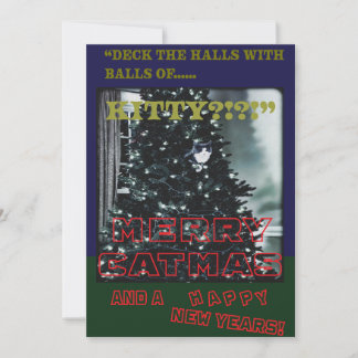 Cartes Pour Fêtes Annuelles Joyeux Chat Noël 