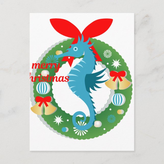 Cartes Pour Fêtes Annuelles joyeux cheval de noël (Devant)
