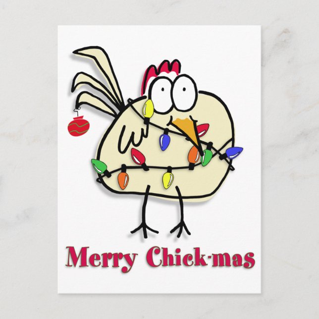 Cartes Pour Fêtes Annuelles Joyeux Chick.mas Fun (Devant)