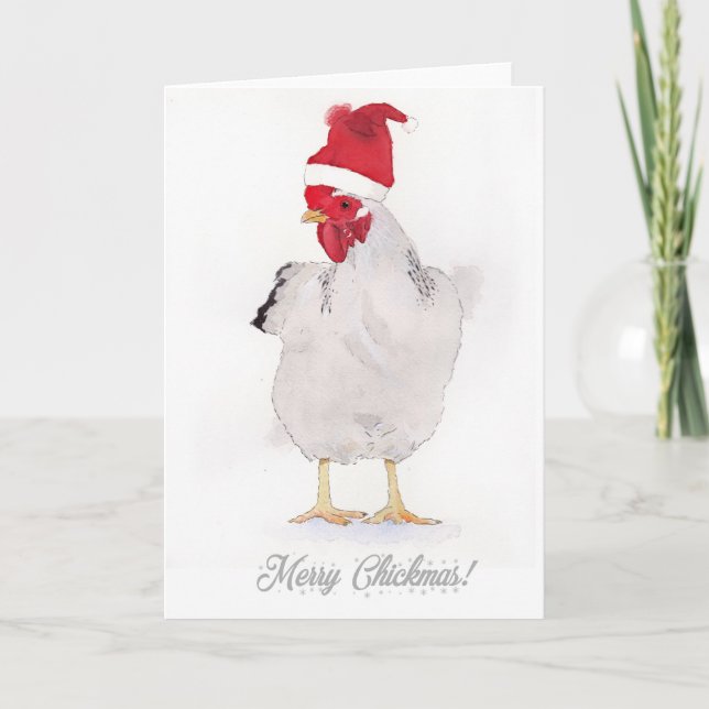 Cartes Pour Fêtes Annuelles "Joyeux Chickmas " (Devant)
