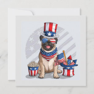 Cartes Pour Fêtes Annuelles Joyeux chien du quatrième juillet