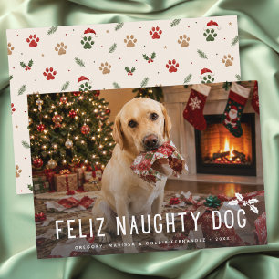 Cartes Pour Fêtes Annuelles Joyeux Chien Vilain Photo Drôle de Noël